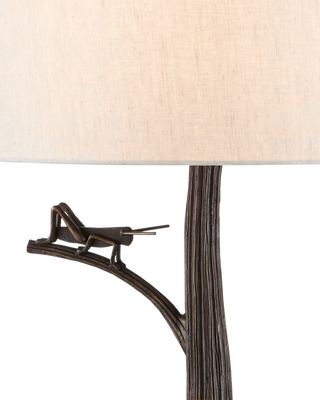 Grasshopper Bronze Table Lamp
