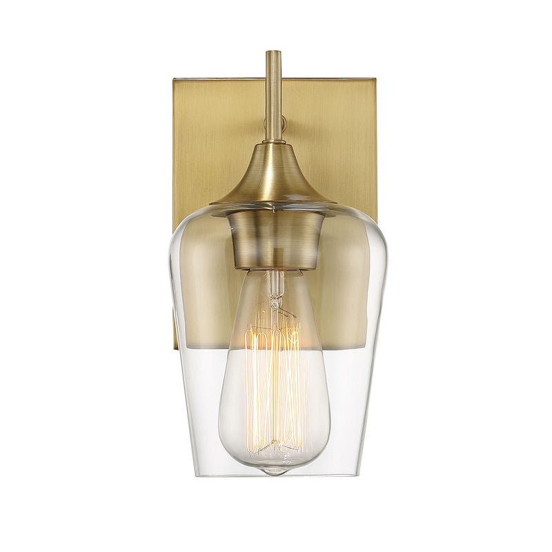 Cameron 1-Light Wall Sconce in Warm Brass