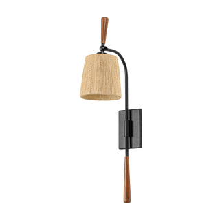 HARLYN Wall Sconce with TEXTURED BLACK Finish