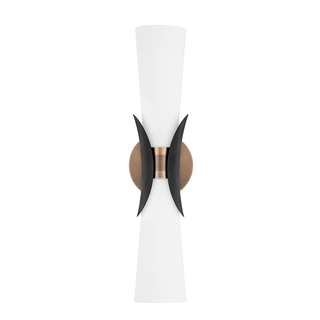 Muncie Wall Sconce with PATINA BRASS/SOFT BLACK Finish