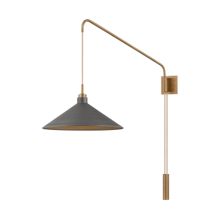 CONOR Wall Sconce with PATINA BRASS AND GRAPHITE Finish