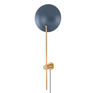 Leif Plug-in Sconce with Patina Brass/Slate Blue Finish