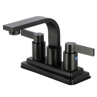 NuvoFusion 4 Inch Centerset Bathroom Faucet in Matte Black