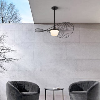 New Wave 34 Inch Indoor / Outdoor Pendant in Black Finish