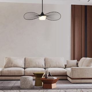 New Wave 34 Inch Indoor / Outdoor Pendant in Black Finish