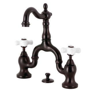 English Country Bridge Bathroom Faucet in Oil Rubbed Bronze