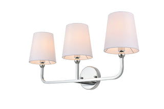 Colson 3 light Chrome and Clear Bath Sconce