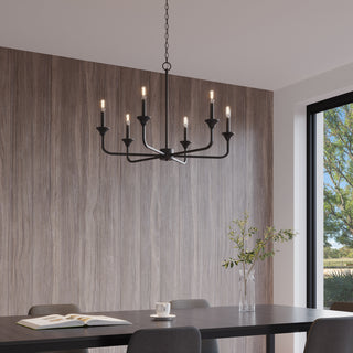 Herring 6-Light Chandelier Ceiling Light Matte Black