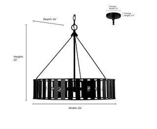 Stella 6-Light Chandelier Ceiling Light Matte Black