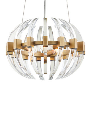 Coquette Small Brass Chandelier