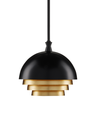 Salviati Medium Black & Gold Pendant