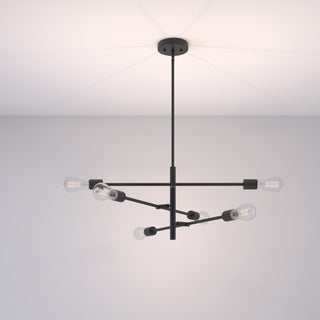 Decco 6-Light Pendant light Matte Black