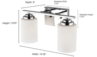 Durham 2-Light Vanity Matte Black