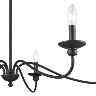 Delvona 6-Light Chandelier Ceiling Light Matte Black