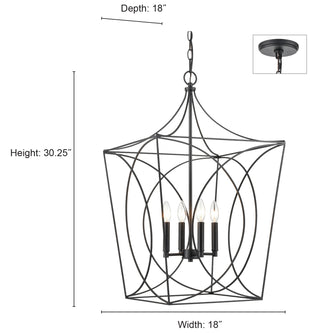 Tracy 4-Light Pendant light Painted Modern Gold