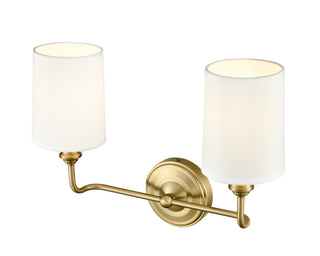 Leena 2-Light Vanity Vintage Brass