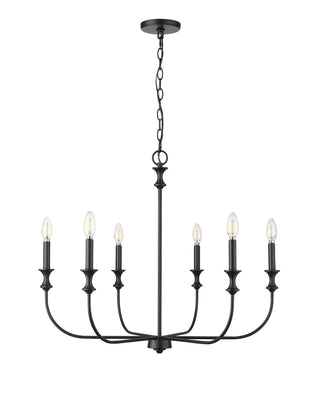 Savanne 6-Light Chandelier Ceiling Light Matte Black