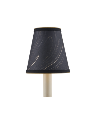 Marble Black Paper Tapered Chandelier Shade