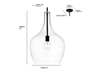 Lamara 1-Light Pendant Light Vintage Brass