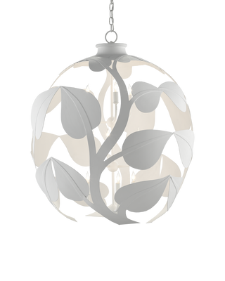 Plumeria White Orb Chandelier