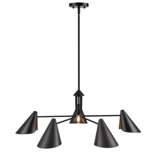Warhol 5-Light Chandelier Ceiling Light Matte Black