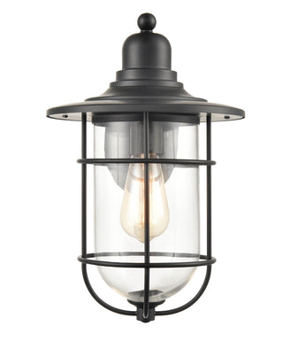 1-Light Outdoor Wall Sconce Powder Coated Black