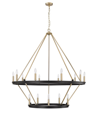 Carruth 15-Light Chandelier Ceiling Light Matte Black / Modern Gold