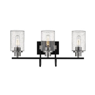 Clifton 3-Light Vanity Matte Black/Brushed Nickel