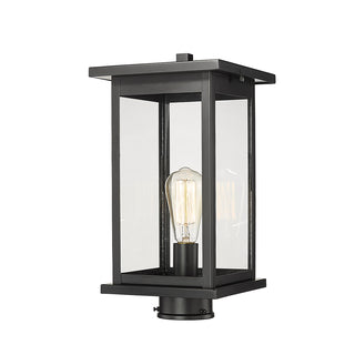 Bowton 1-Light Outdoor Post Lantern Powder Coated Black