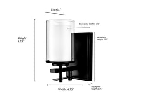 Huderson 1-Light Wall Sconce Brushed Nickel