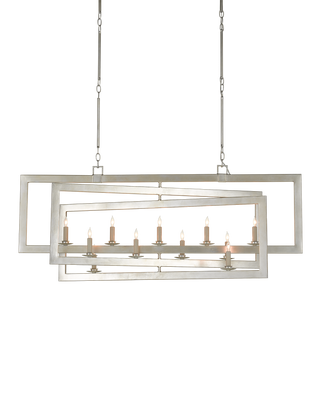 Middleton Silver Rectangular Chandelier