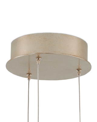 Piero White 3-Light Round Multi-Drop Pendant