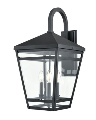 Seager 3-Light Outdoor Wall Sconce Textured Black