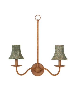 Bell Light Teal Chandelier Shade