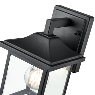 1-Light Outdoor Wall Sconce Textured Black