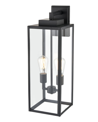 2-Light Outdoor Wall Sconce - Powder Coated Black