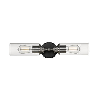 2-Light Vanity Matte Black/Brushed Nickel