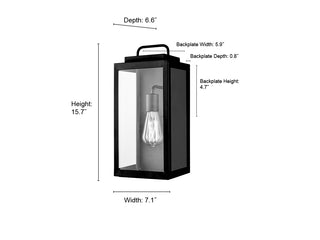 Gallatin 1-Light Outdoor Wall Sconce Textured Black