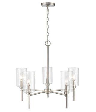 Chastine 5-Light Chandelier Ceiling Light Brushed Nickel