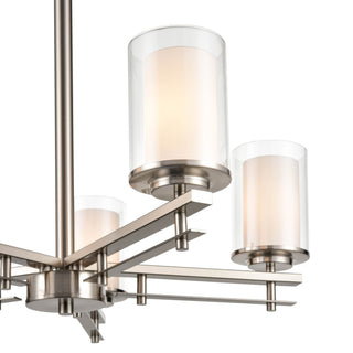 Huderson 5-Light Chandelier Ceiling Light Brushed Nickel