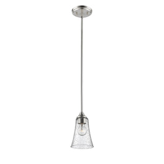 Natalie 1-Light Mini-Pendant Light Satin Nickel