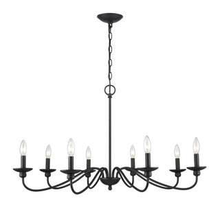 Delvona 8-Light Chandelier Ceiling Light Matte Black