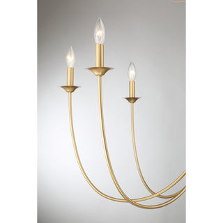 Stonecrest 8-Light Chandelier in French Gold