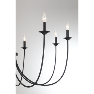 Stonecrest 8-Light Chandelier in Matte Black