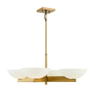 Fallon 4-Light Chandelier in Warm Brass Warm Brass