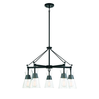 Lakewood 5-Light Chandelier in Matte Black Matte Black