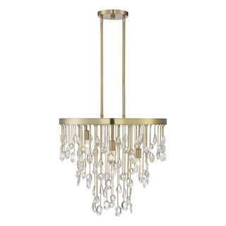 Livorno 4-Light Chandelier in Noble Brass Noble Brass