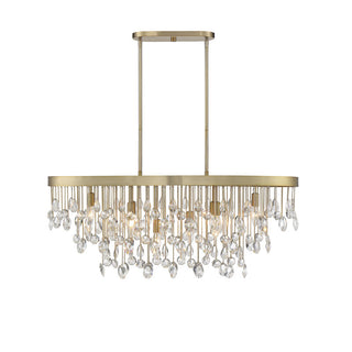 Livorno 8-Light Oval Chandelier in Noble Brass Noble Brass