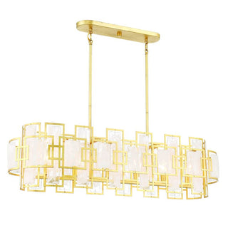 Portia 6-Light Linear Chandelier in True Gold True Gold