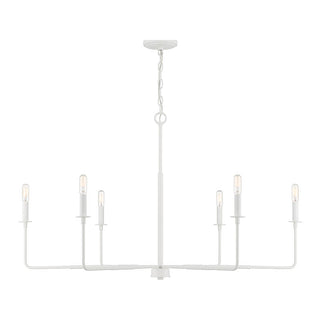 Salerno 6-Light Chandelier in White Bisque Bisque White